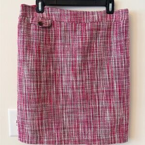 Kenar Pink and White Tweed Pencil Skirt.